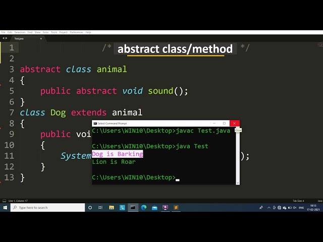 abstract class program in java | Learn Coding