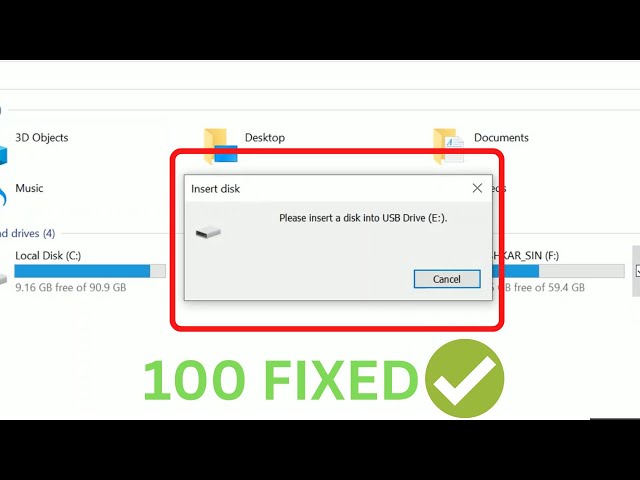 How To Fix Please Insert A Disk Into USB Drive Error || Windows Was Unable To Complete The Format