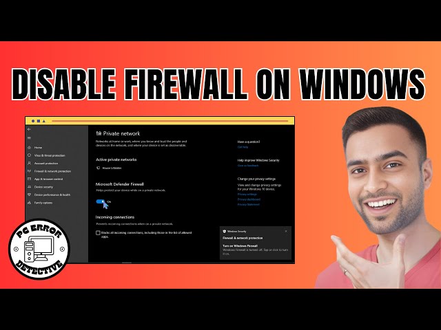 How To Disable Firewall On Windows 10