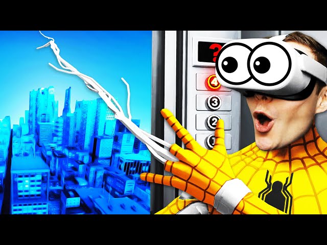 Becoming ULTRA SPIDERMAN In VR ELEVATOR