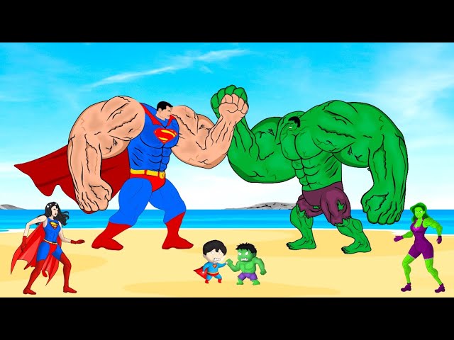 Evolution Of HULK Family Vs SUPERMAN Family : Who Is The King Of Super Heroes Family?