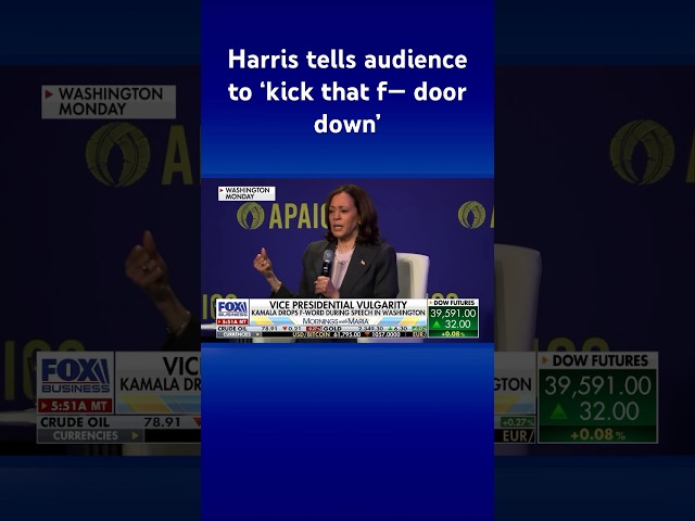 ‘EXCUSE MY LANGUAGE’: VP Harris drops F-bomb during speech #shorts