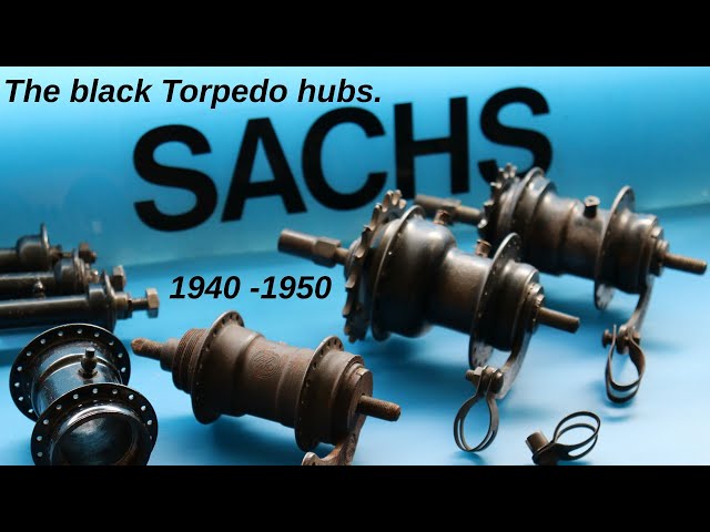 The time of the black Torpedo coaster brake hubs between 1940 until 1950.