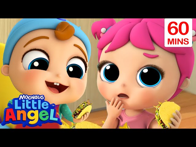 Baby John Learns Eating Habits with his Family! | Fun with Baby John! | Little Angel Nursery Rhymes