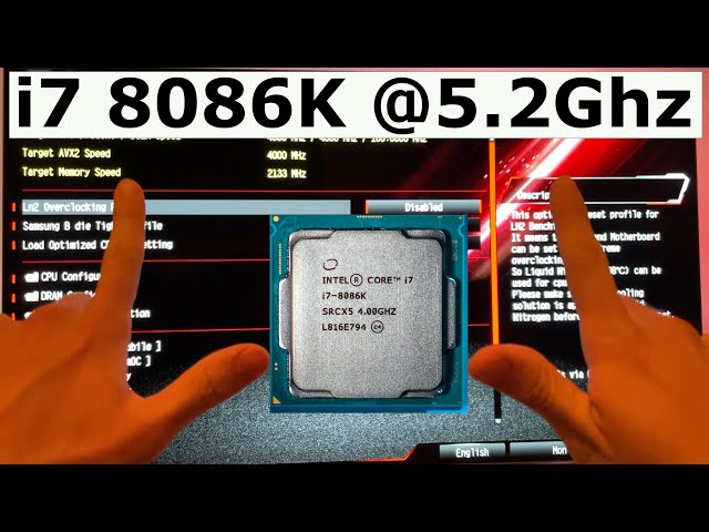 How to OVERCLOCK an i7 8086K to 5.2Ghz