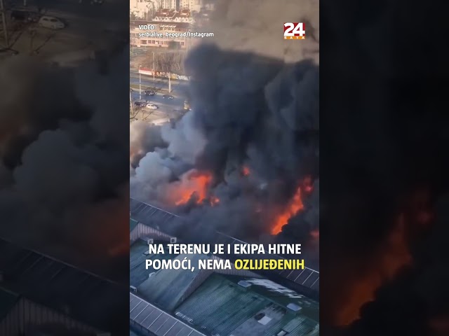 Dramatični video iz Beograda: Planuo požar, odjekuju eksplozije, stigli i helikopteri