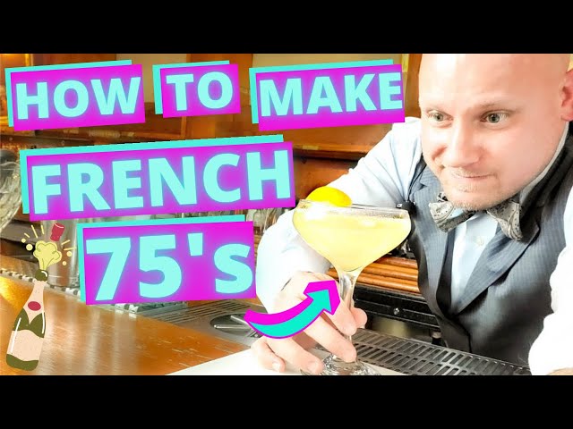 HOW TO MAKE FRENCH 75 COCKTAILS | THE COCKTAIL LIBRARY | COCKTAIL BARTENDING TUTORIALS | 2021