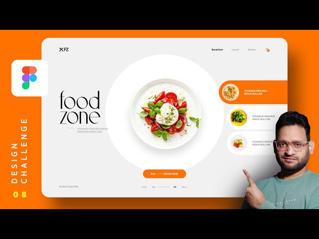 Challenge 08: Design + Animate A Professional Food Website Ui Using Figma 2024 Tutorial In Hindi