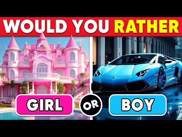 Would You Rather...? Girl or Boy Edition ❤️💙 Quiz Shiba
