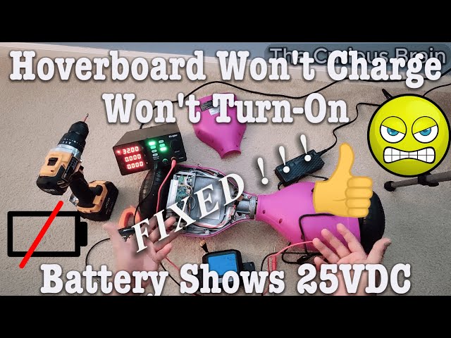 Hoverboard Won't Charge/Turn-On and Battery Shows Power? DIY Battery Repair (Cell Replacement)