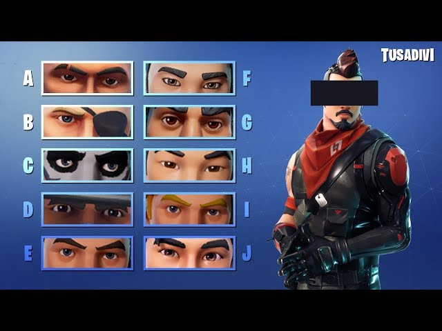GUESS THE FORTNITE SKIN BY ITS EYES - FORTNITE CHALLENGE | tusadivi