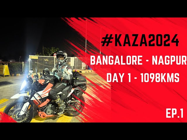Kaza 2024 | Bangalore to Nagpur  | Day 1 - 1098 kms | Pure highway riding | Ajmotovlogs |