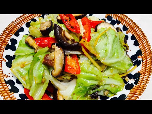 Best tasty & delicious chinese sweet cabbage with shiitake mushrooms