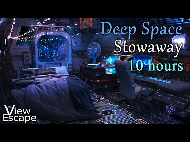 Deep Space Stowaway - with Fan Noise || Relaxing Sounds of Space Flight || 10 HRS