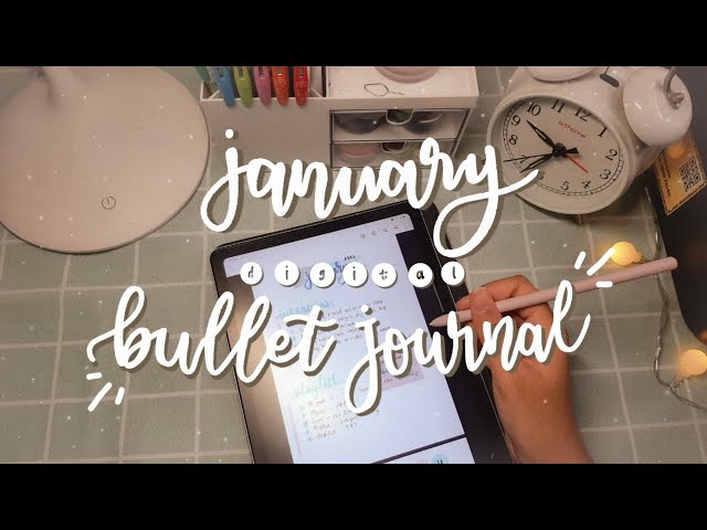 android digital bullet journaling with samsung tab s6 lite✨ || a very late january setup 2021:")