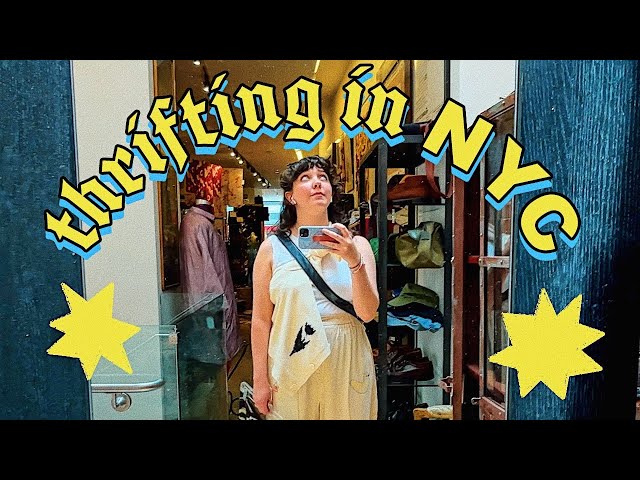 I FLEW TO NYC WITH NOTHING TO WEAR (ok not really but let's thrift!) 🗽🚕 🍎 thrift with me in NYC!