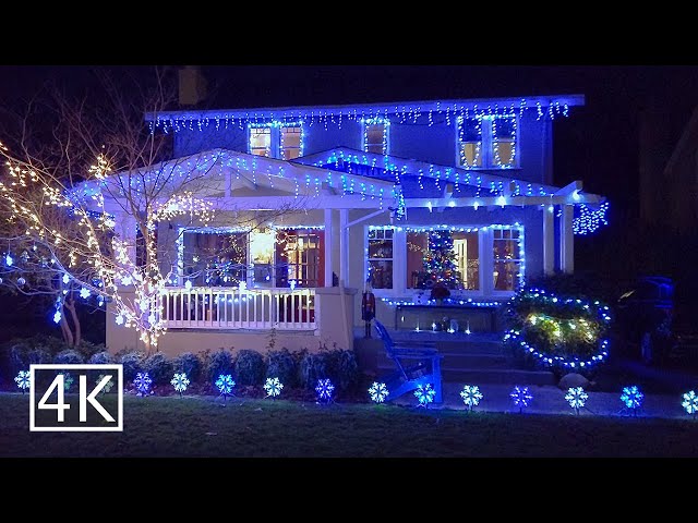 [4K] 🎄 Christmas Decorated Homes in Sacramento