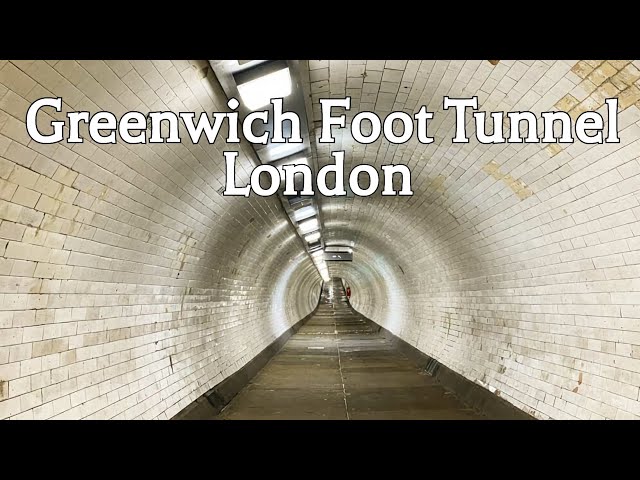 🇬🇧 LONDON 4K - Greenwich foot tunnel walk, UK