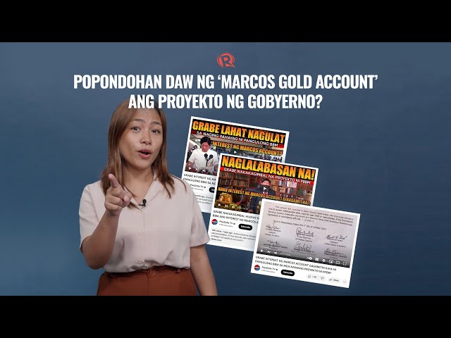 #FactCheck: Popondohan daw ng ‘Marcos gold account’ ang proyekto ng gobyerno?