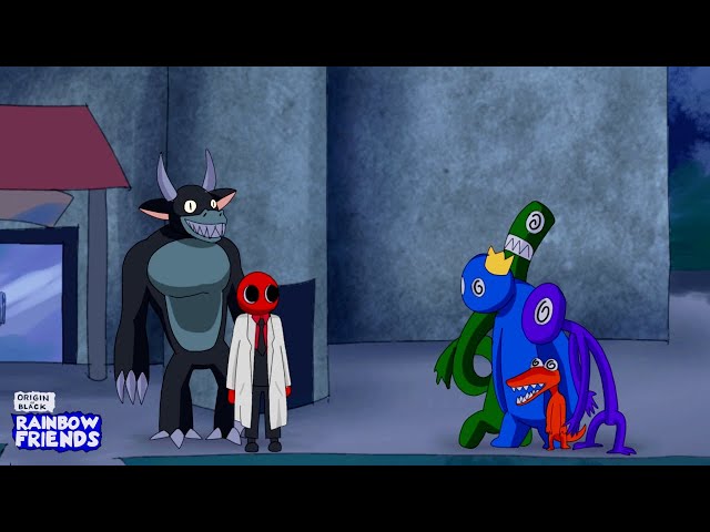 The Rise of “BLACK” Rainbow Friends Blue, Green, Orange & Purple | FNF Animation Friends To Your End