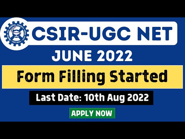CSIR NET Exam: Form Filling Started | CSIR June 2022 Exam | All 'Bout Chemistry
