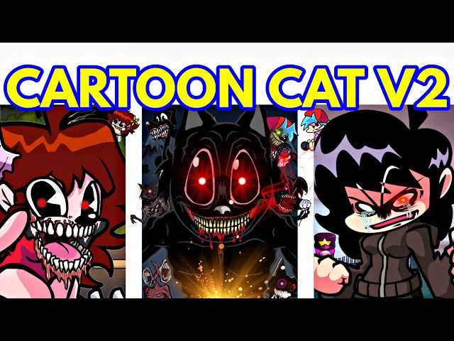 Friday Night Funkin' Vs CARTOON CAT V2 FULL WEEK | Old Cartoon Style (FNF/Mod/Gameplay + Cutscene)