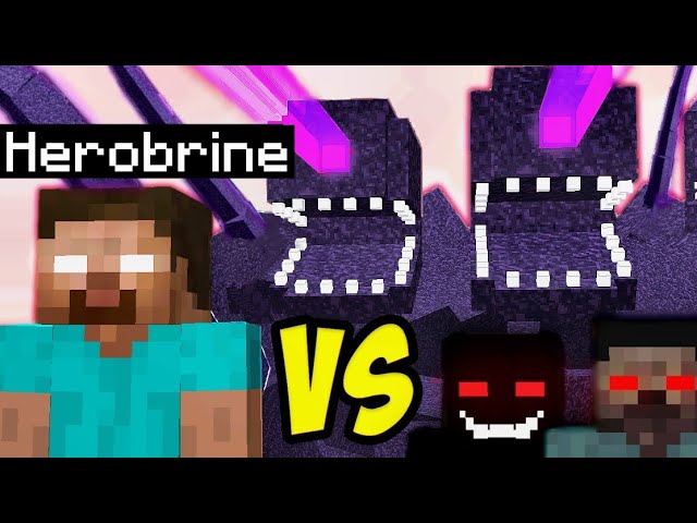Herobrine vs all Creepypasta mobs and Wither Storm part 4