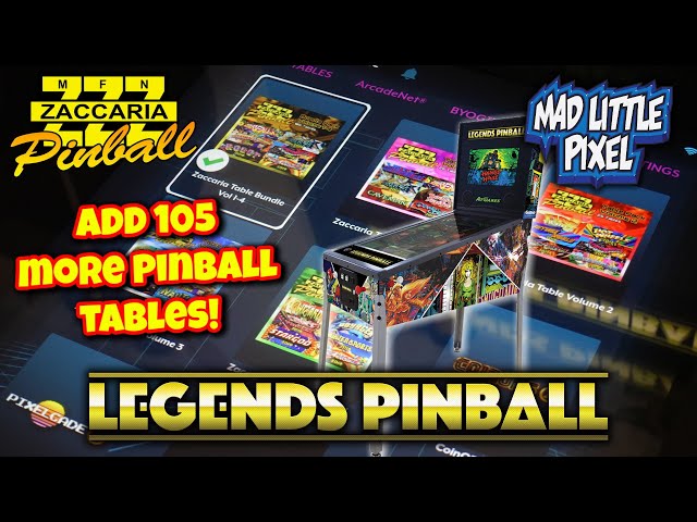 I Added 105 More Pinball Tables To The AtGames Legends Pinball! Zaccaria Volume 1-4 Game Packs!