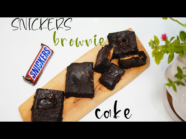 SNICKERS BROWNIE CAKE | A delicious and easy dessert |HOW TO DO |HOW TO BAKE EASY CAKE #snickers