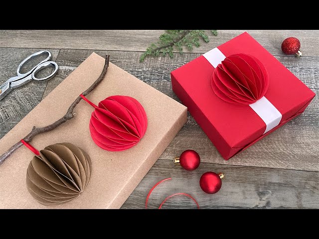 Ornament Ball Gift Wrapping | Paper Craft Ideas