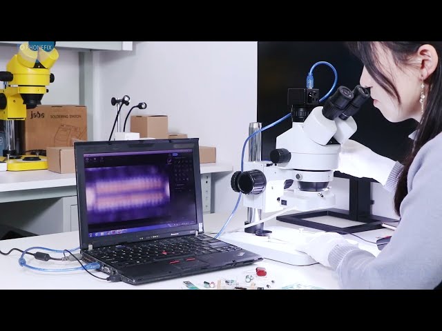 Intersesting Trinocular Microscope and its 4K Industrial Camera Lens #short