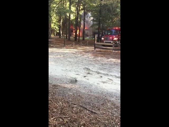 Fire crews are working to extinguish fire in Hephzibah