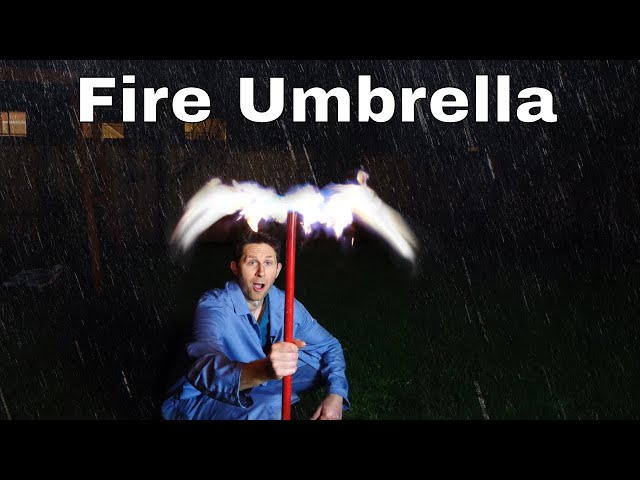 The Fire Umbrella Vaporizes Rain Before it Hits You (Kickstarter Campaign)