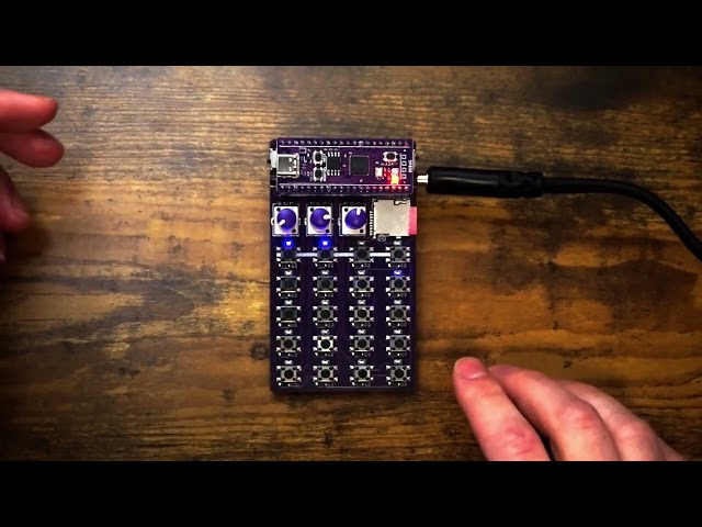 this is the zeptocore. a handmade, handheld sample player