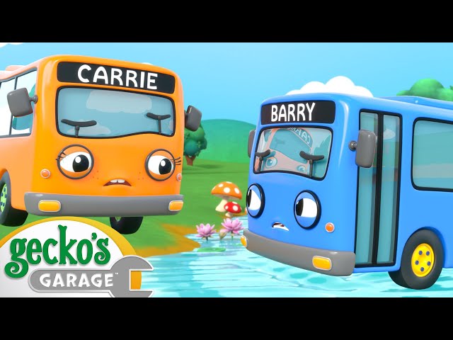 Baby Bus Pond Splash Rescue | Gecko's Garage | Cartoons For Kids | Toddler Fun Learning