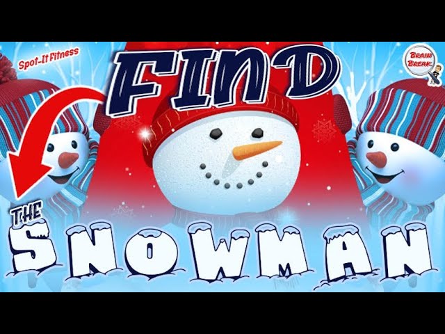 Find the Snowman ❄️ Spot-It Fitness ❄️ Winter Games for Kids ❄️ PE ❄️ iSPY Workout