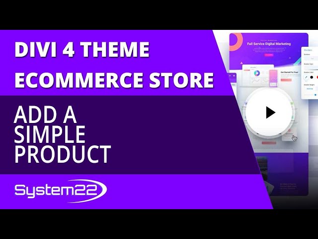 Divi 4 Ecommerce Store Add A Simple Product 😎