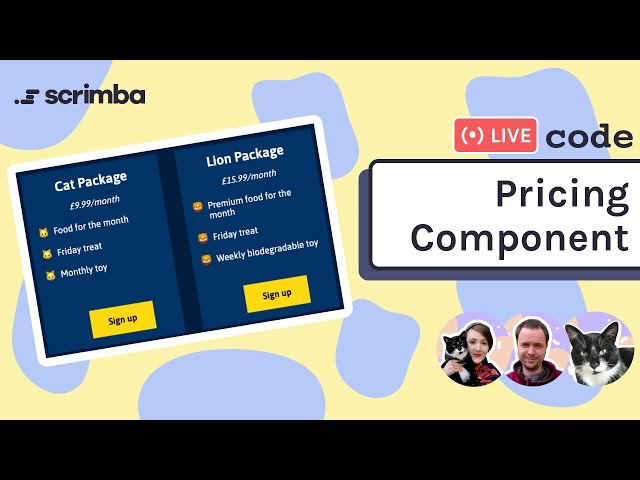 Live-code a pricing component | HTML, CSS & JavaScript