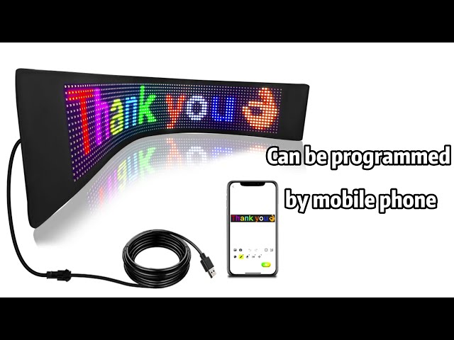 Smart APP Control Animation RGB Scrolling Message Pattern Graffiti Text Flexible Led Screen