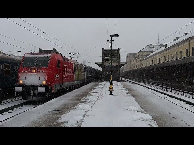 EC 143 "Tisza" (Vienna - Chop/Baia Mare/Oradea) leaving at Győr