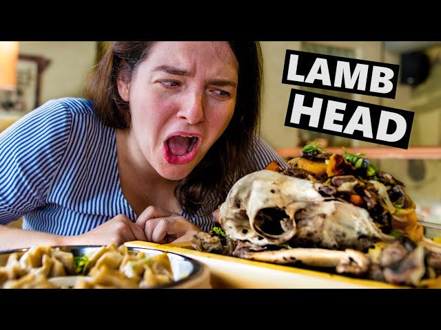Mongolian Food Tour: Trying LAMB HEAD In Ulan Bator (Trans Siberian Railway Adventure)