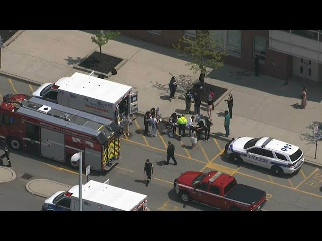 Police say six people in hospital after being sprayed with substance at school in Ontario
