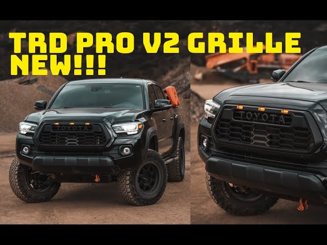 The NEW TRD PRO V2 Grille How To Install & Wire Onto A Toyota Tacoma | Is It Better Then V1?