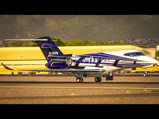 Busy Private Jet Action at Scottsdale Executive Airport