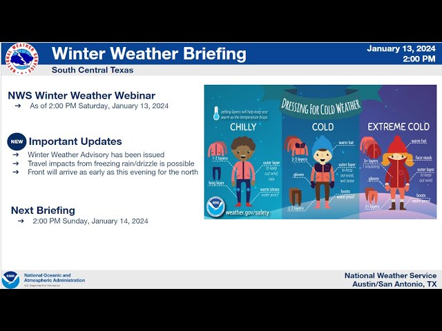 NWS Austin San Antonio Winter Weather Briefing Saturday January 13, 2024