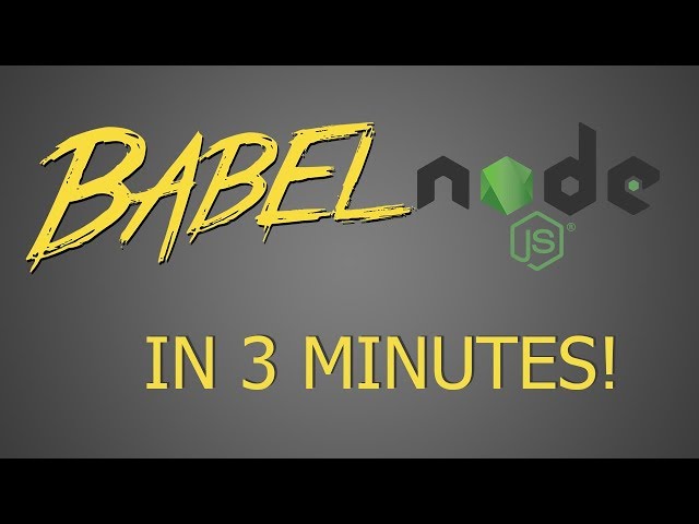 Quickes & easiest way to set up babel! - nodeJS