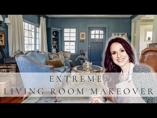 EXTREME LIVING ROOM MAKEOVER ✨Jane Austen Inspired ✨ DIY From Start to Finish!