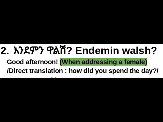 How To Say "Good Afternoon!" in Amharic/Greetings In Amharic/Amharic Phrases For Beginners/#amharic