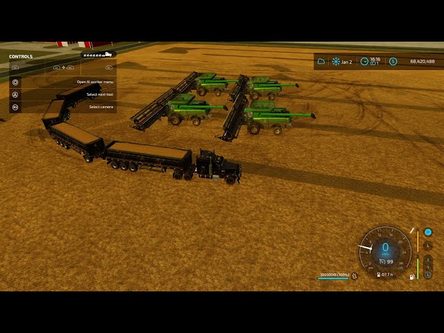 Farming Simulator 22 Harvesting 2,000,000L of wheat #fs22 #johndeere #farmingsimulator22