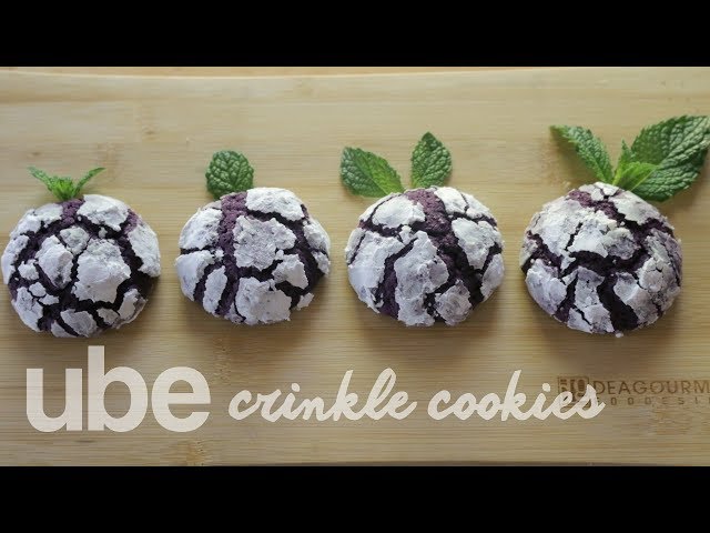 How to Make Ube Crinkle Cookies